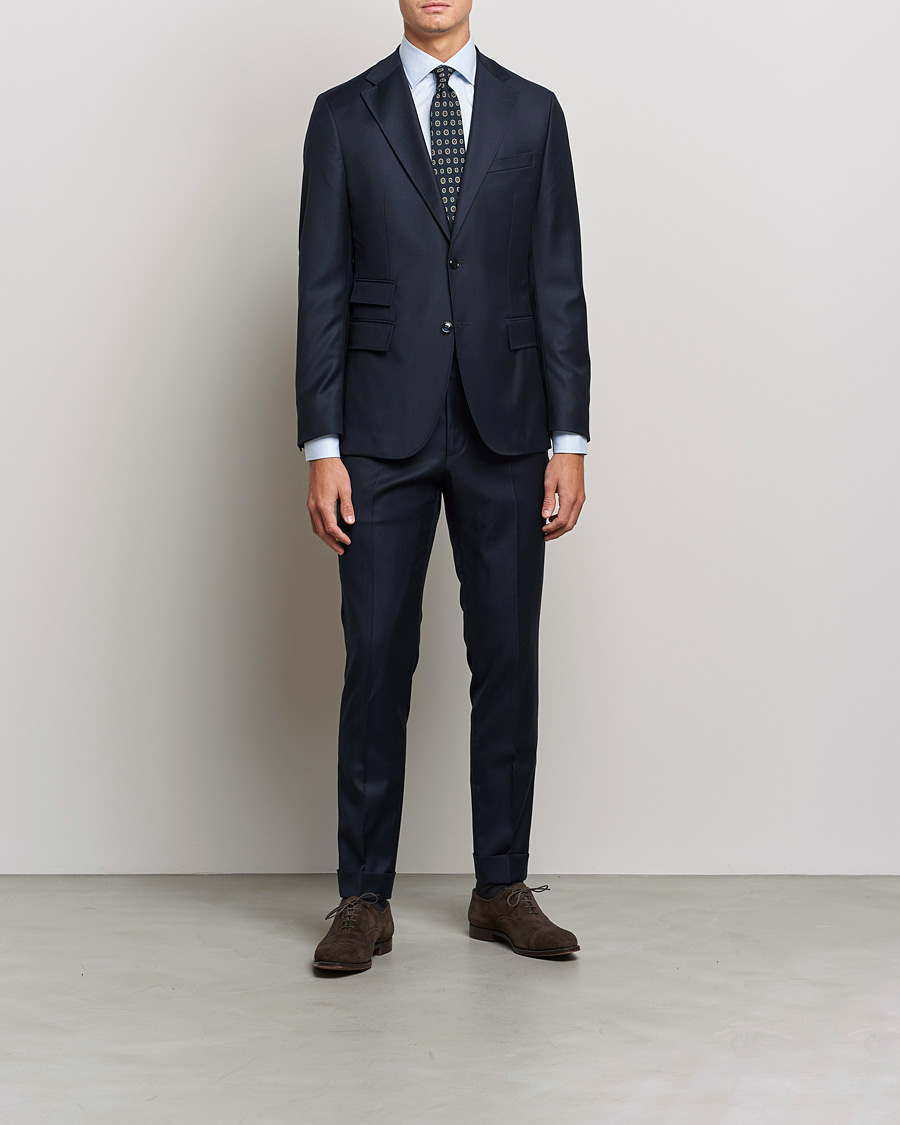Herre | Skjorter | Stenströms | Slimline Cut Away Contrast Shirt Blue