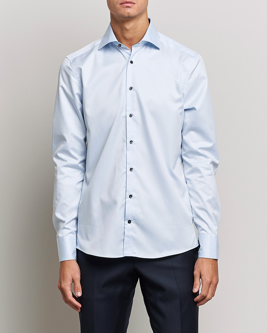 Herre | Skjorter | Stenströms | Slimline Cut Away Contrast Shirt Blue