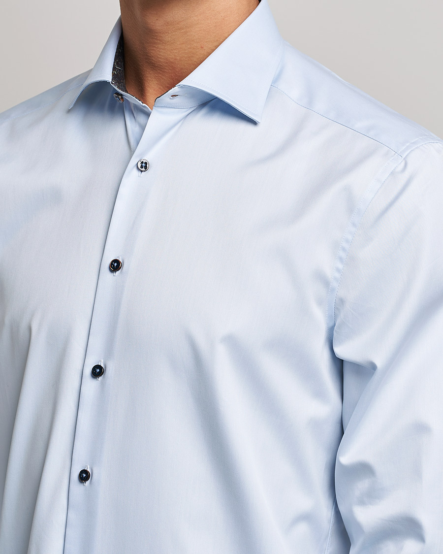Herre | Skjorter | Stenströms | Slimline Cut Away Contrast Shirt Blue