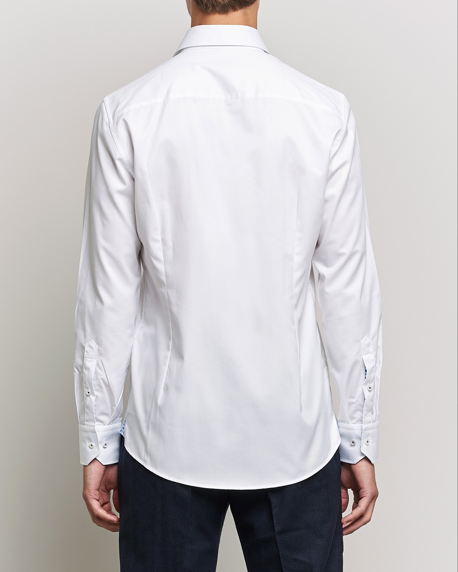 Herre | Skjorter | Stenströms | Slimline Cut Away Contrast Shirt White