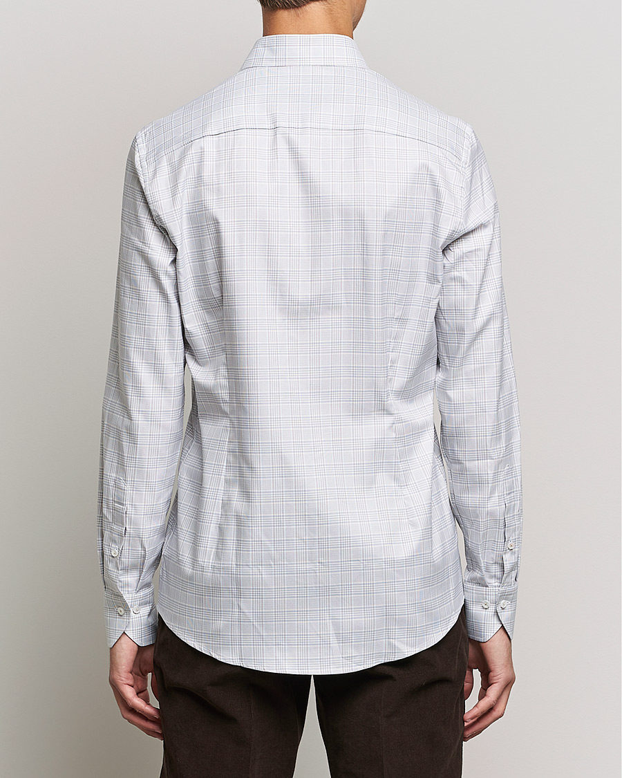 Herre | Skjorter | Stenströms | Slimline Cut Away Checked Shirt Green