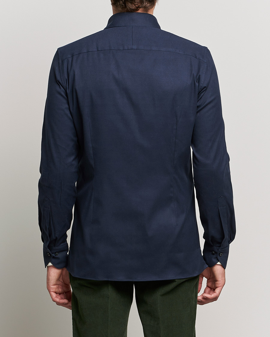 Herre | Skjorter | Stenströms | 1899 Slimline Stretch Twill Overshirt Navy