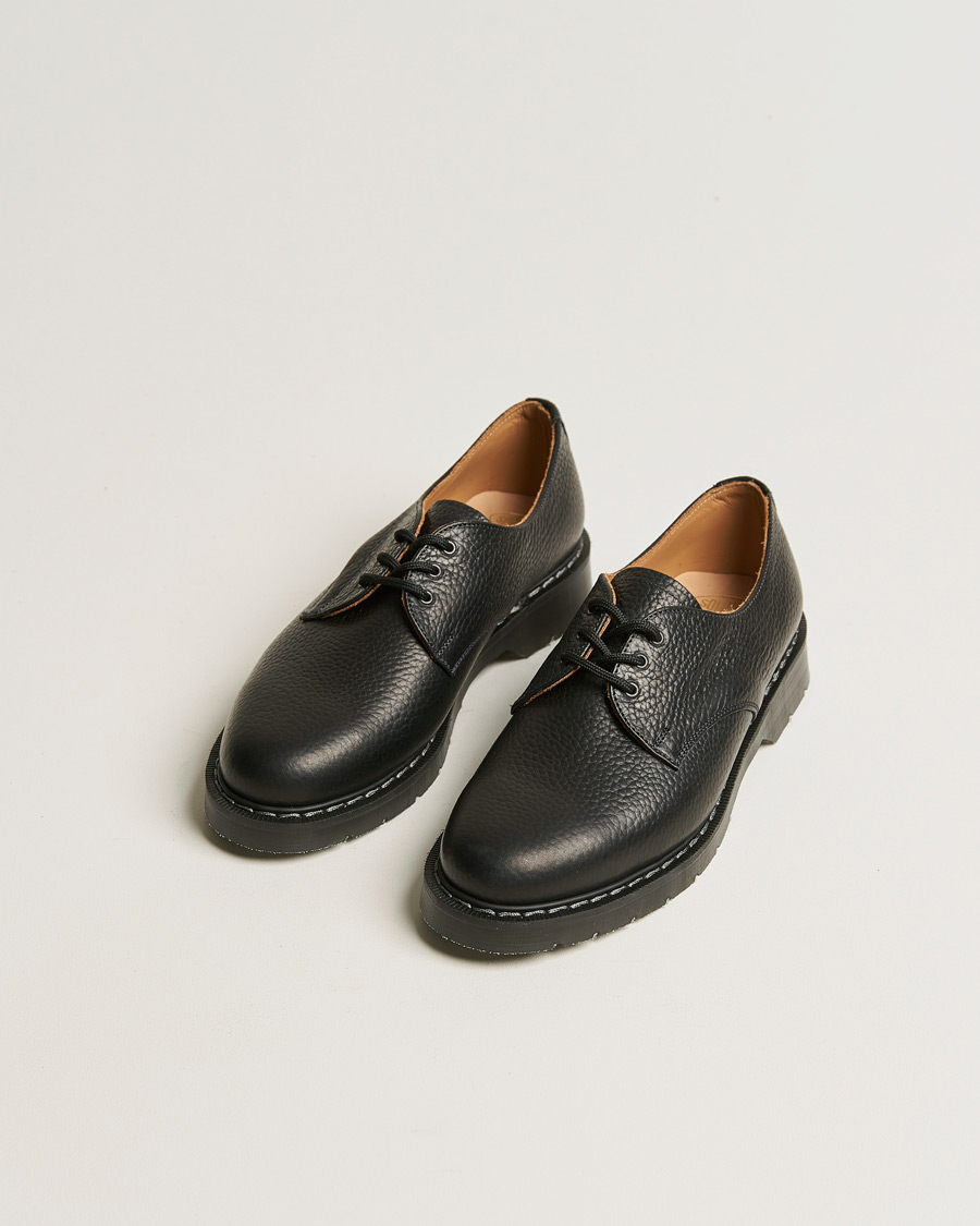 Herre | Solovair 3 Eye Gibson Shoe Black Grain | Solovair | 3 Eye Gibson Shoe Black Grain