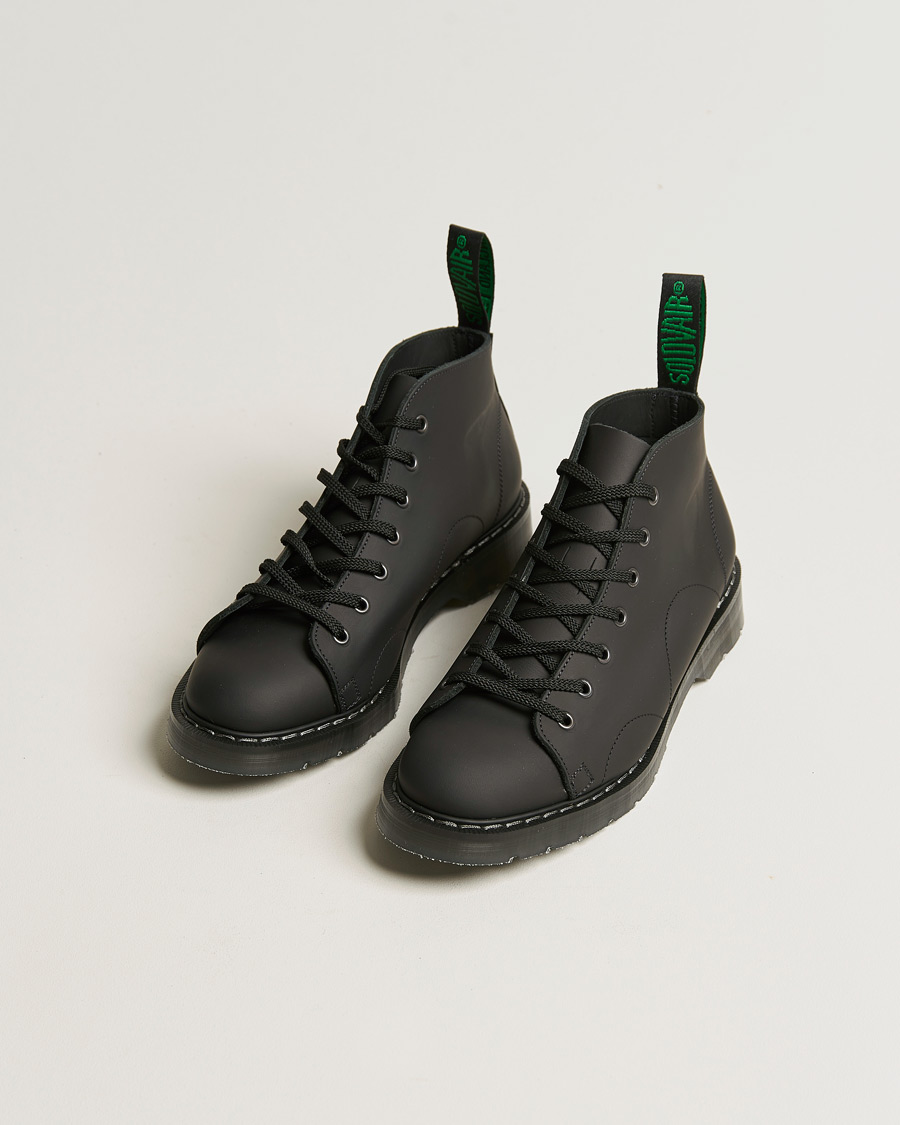 Herre | Snørestøvler | Solovair | 7 Eye Monkey Boot Black Greasy