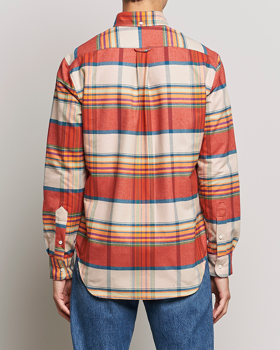 Herre | Skjorter | Gitman Vintage | Button Down Sunrise Flannel Shirt Sunrise