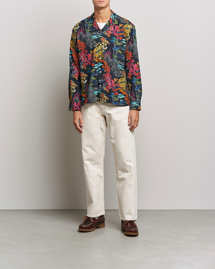 Herre | Skjorter | Gitman Vintage | Japanese Winter Garden Camp Shirt Multicolor