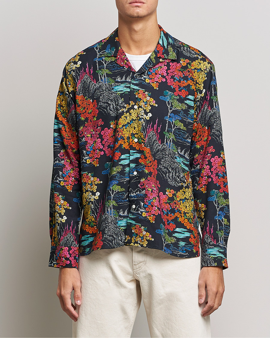 Herre | Skjorter | Gitman Vintage | Japanese Winter Garden Camp Shirt Multicolor
