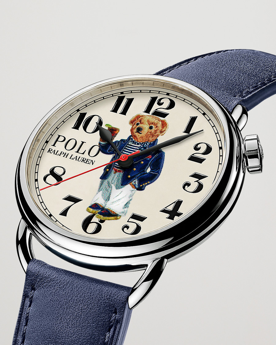 Herre | Skinnrem | Polo Ralph Lauren | 42mm Automatic Riviera Bear White Dial 