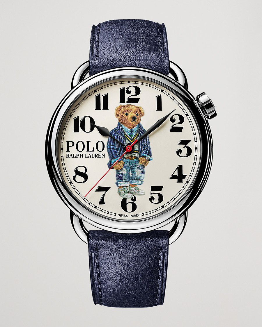 Herre | Polo Ralph Lauren 42mm Automatic Cricket Bear White Dial | Polo Ralph Lauren | 42mm Automatic Cricket Bear White Dial