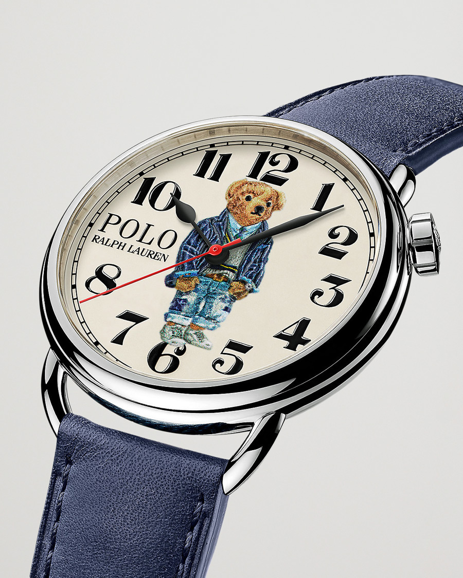 Herre | Klokker | Polo Ralph Lauren | 42mm Automatic Cricket Bear White Dial 