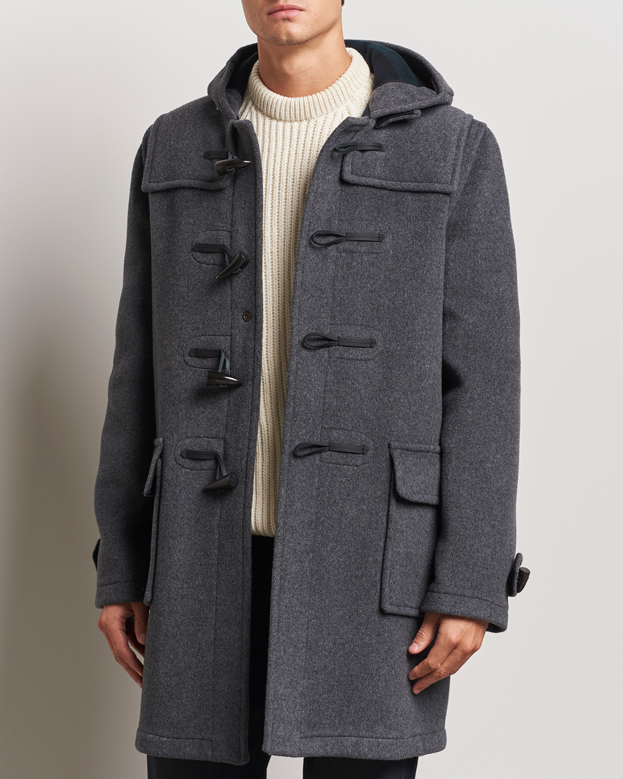 Herre | Duffel | Gloverall | Morris Duffle Coat Grey/Blackwatch
