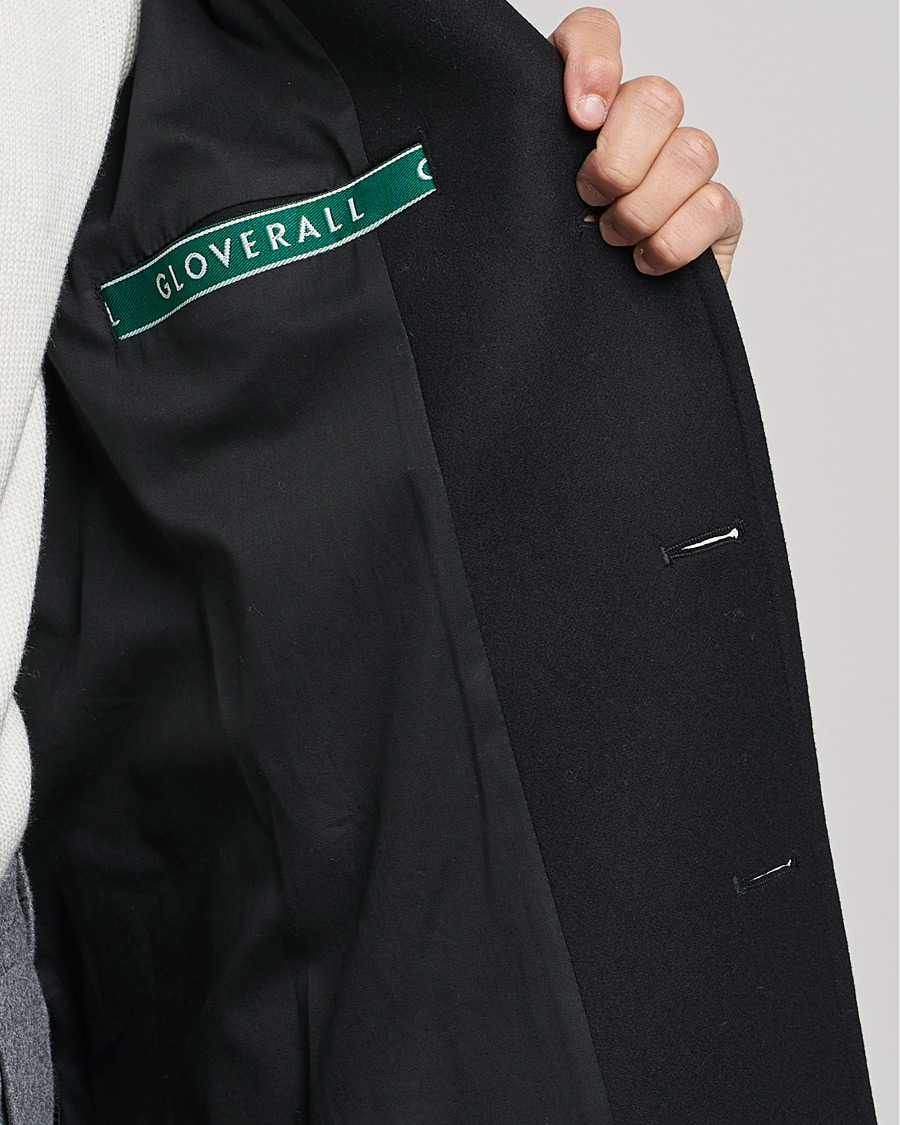 Herre | Jakker | Gloverall | Chesterfield Wool/Cashmere Raglan Coat Black
