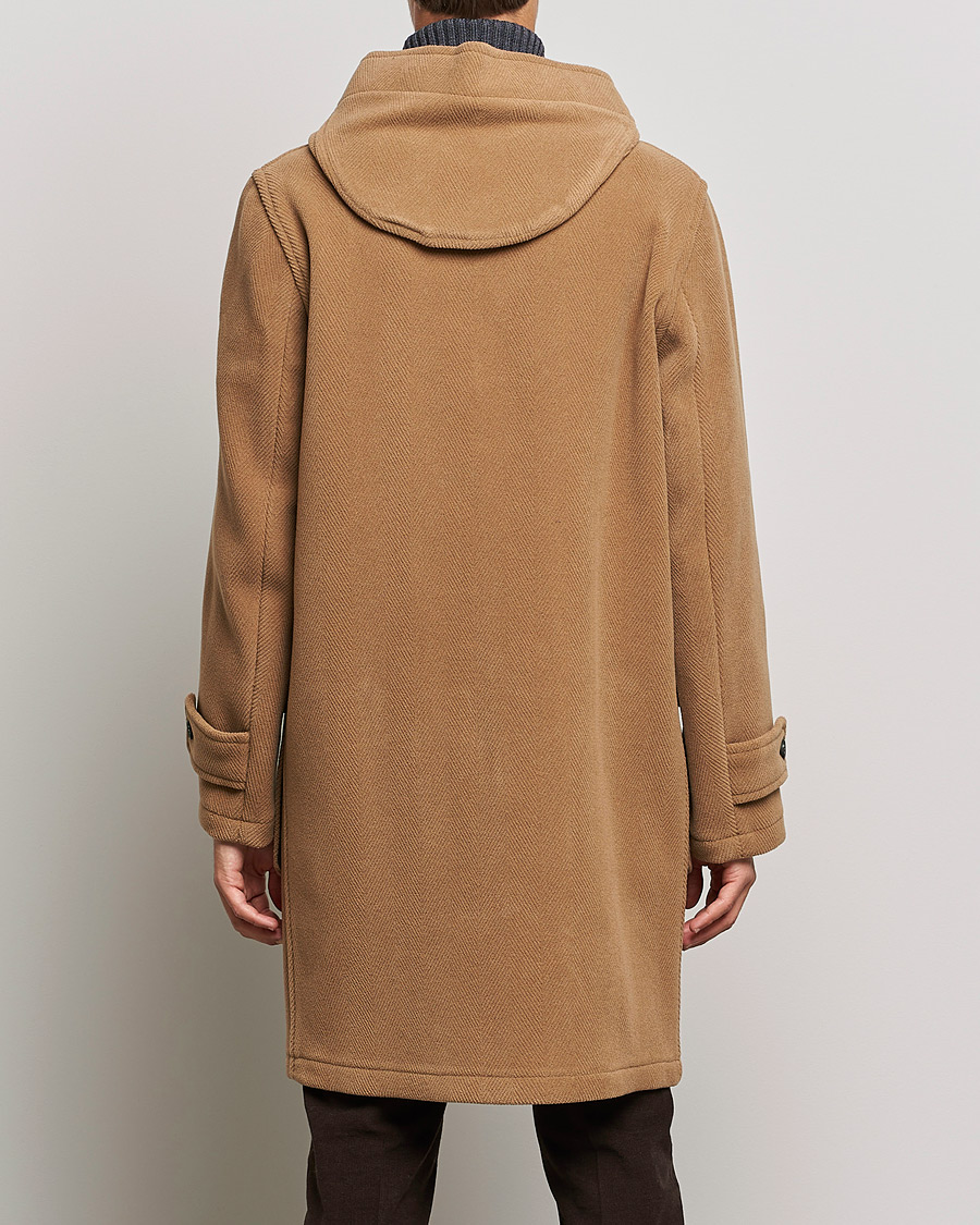 Herre | Jakker | Gloverall | Edmund Herringbone Wool Duffle Camel