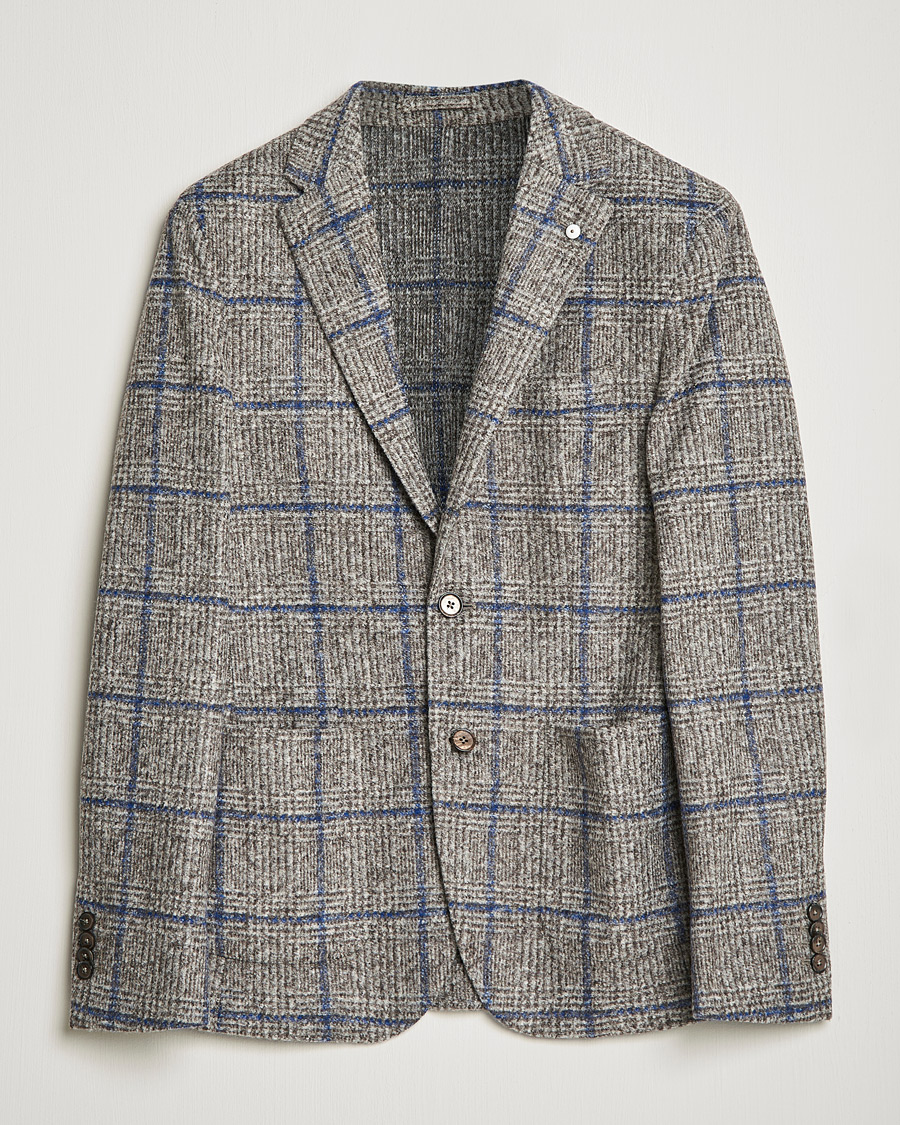 Herre |  | L.B.M. 1911 | Jack Checked Wool Blazer Grey/Blue