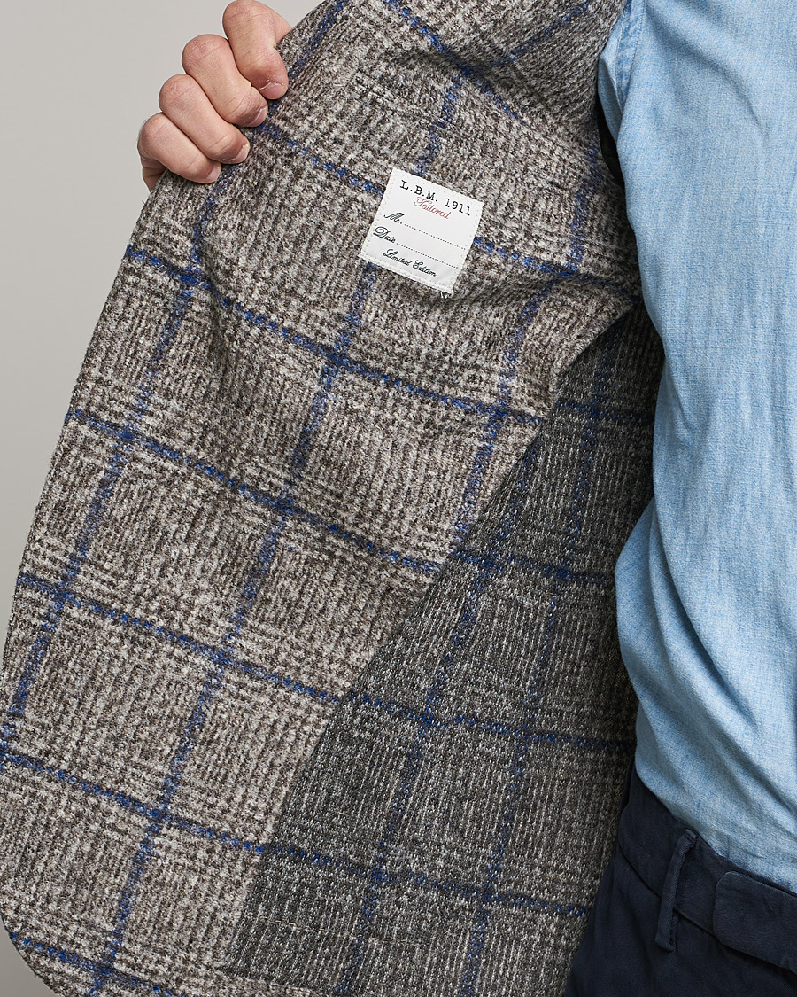 Herre | Dressjakker | L.B.M. 1911 | Jack Checked Wool Blazer Grey/Blue