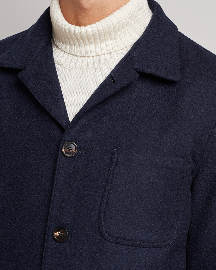 Herre | Skjorter | Lardini | Wool/Cashmere Shirt Jacket Navy