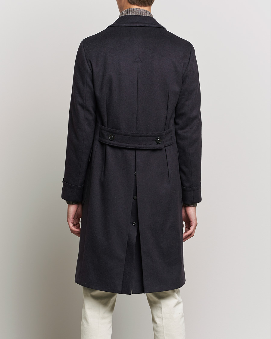 Herre | Jakker | Lardini | Ulster Double Breasted Wool Coat Navy