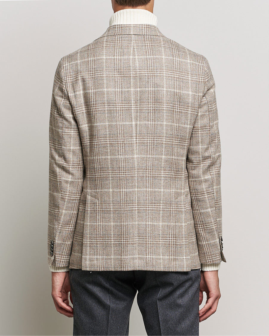 Herre | Dressjakker | Oscar Jacobson | Ferry Soft Checked Wool Blazer Beige