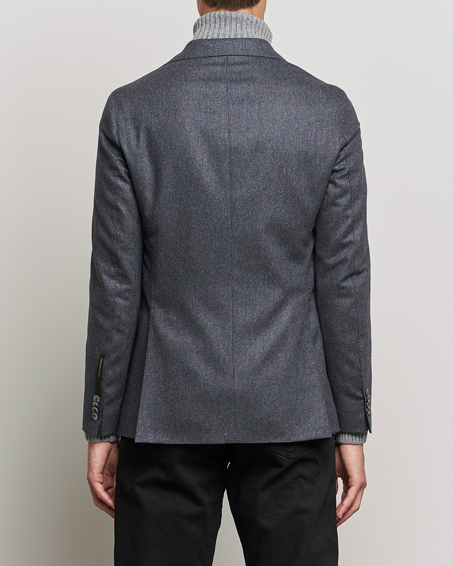 Herre | Dressjakker | Oscar Jacobson | Ego Wool Flannel Blazer Grey Melange