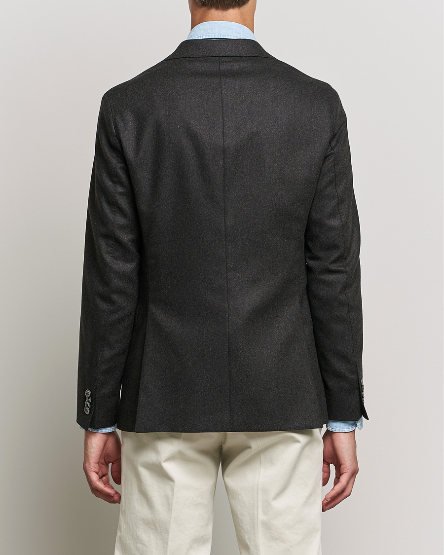 Herre | Dressjakker | Oscar Jacobson | Ego Wool Flannel Blazer Brown Melange