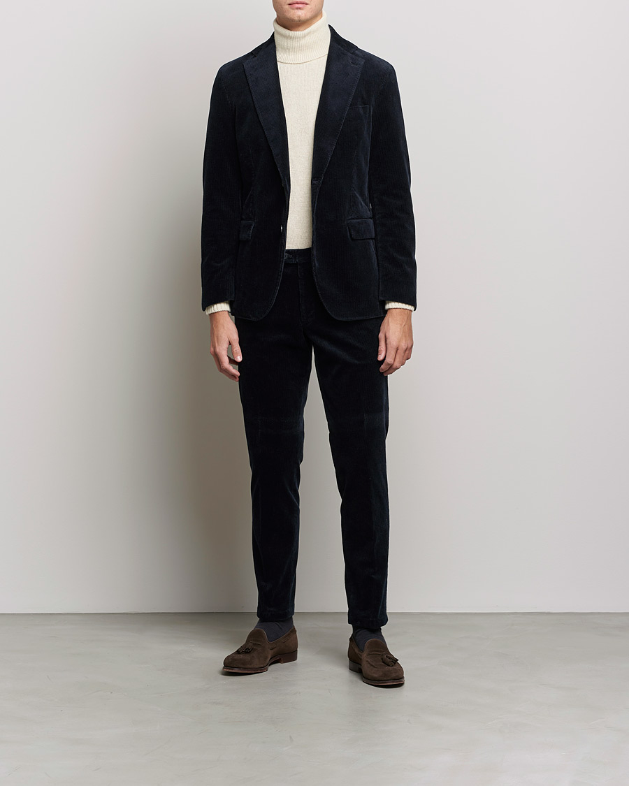 Herre | Dressjakker | Oscar Jacobson | Ferry Soft Cord Blazer Navy