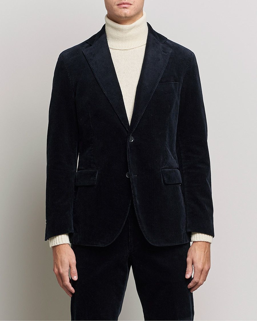 Herre | Dressjakker | Oscar Jacobson | Ferry Soft Cord Blazer Navy