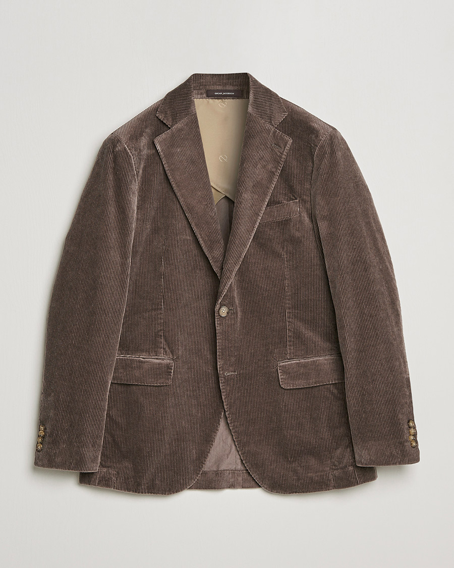 Herre | Dressjakker | Oscar Jacobson | Ferry Soft Cord Blazer Light Beige