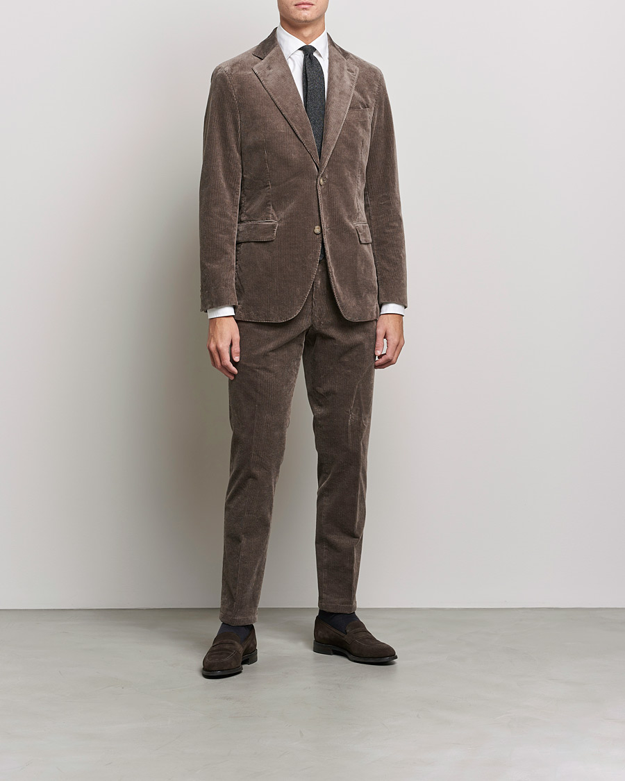 Herre | Dressjakker | Oscar Jacobson | Ferry Soft Cord Blazer Light Beige