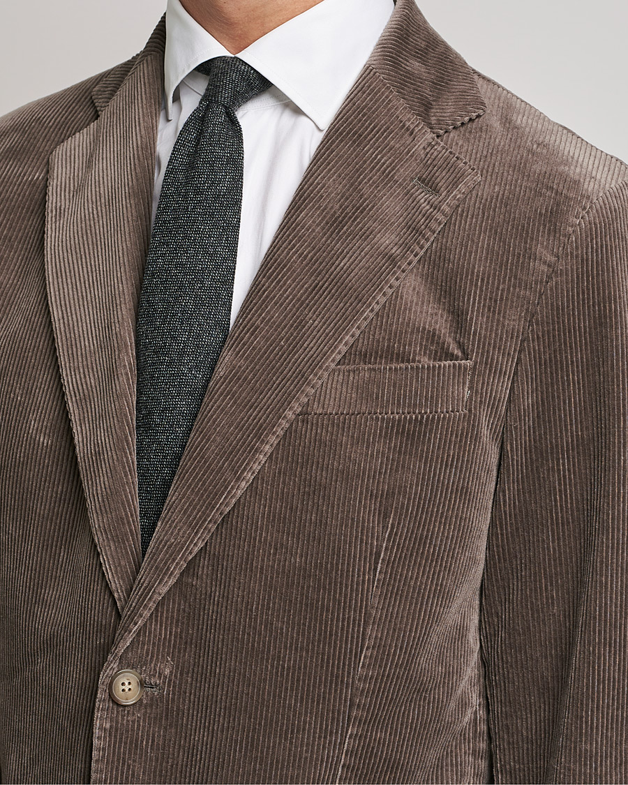 Herre | Dressjakker | Oscar Jacobson | Ferry Soft Cord Blazer Light Beige