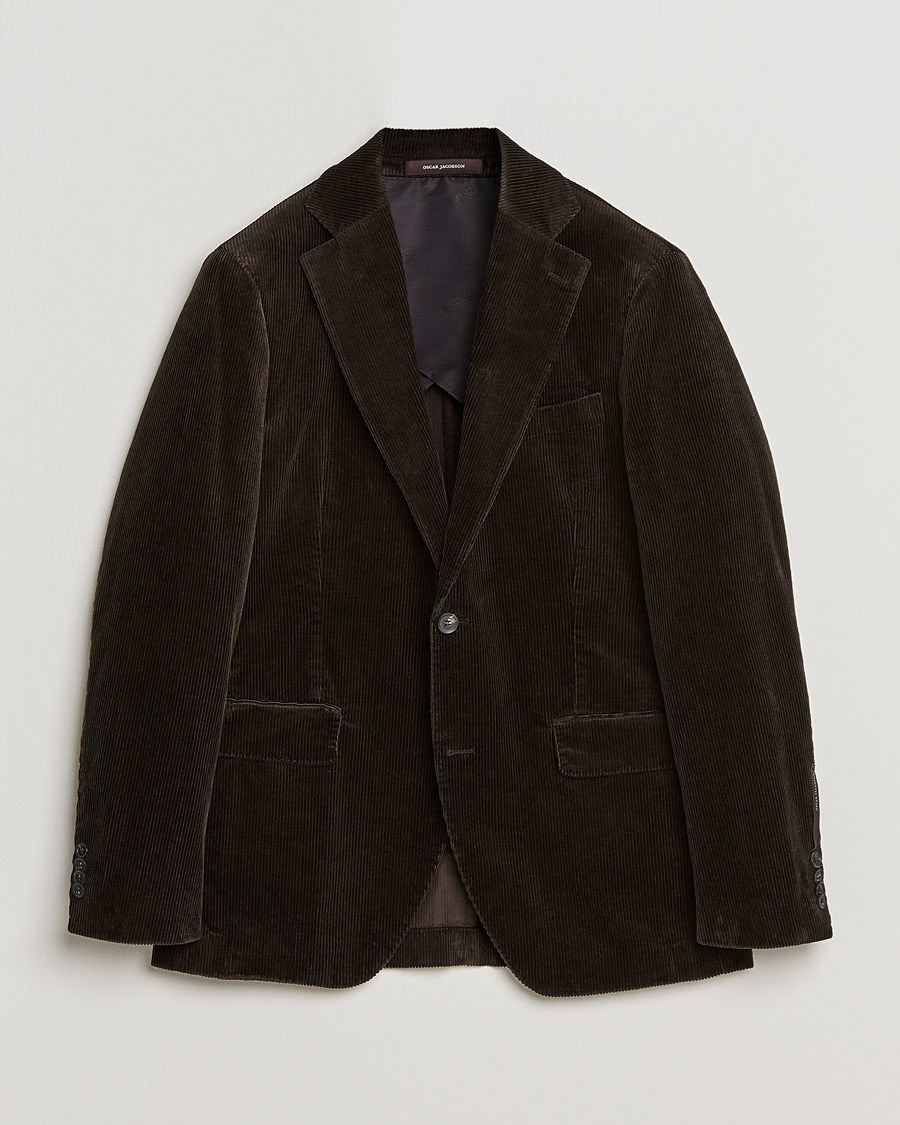 Herre | Dressjakker | Oscar Jacobson | Ferry Soft Cord Blazer Brown