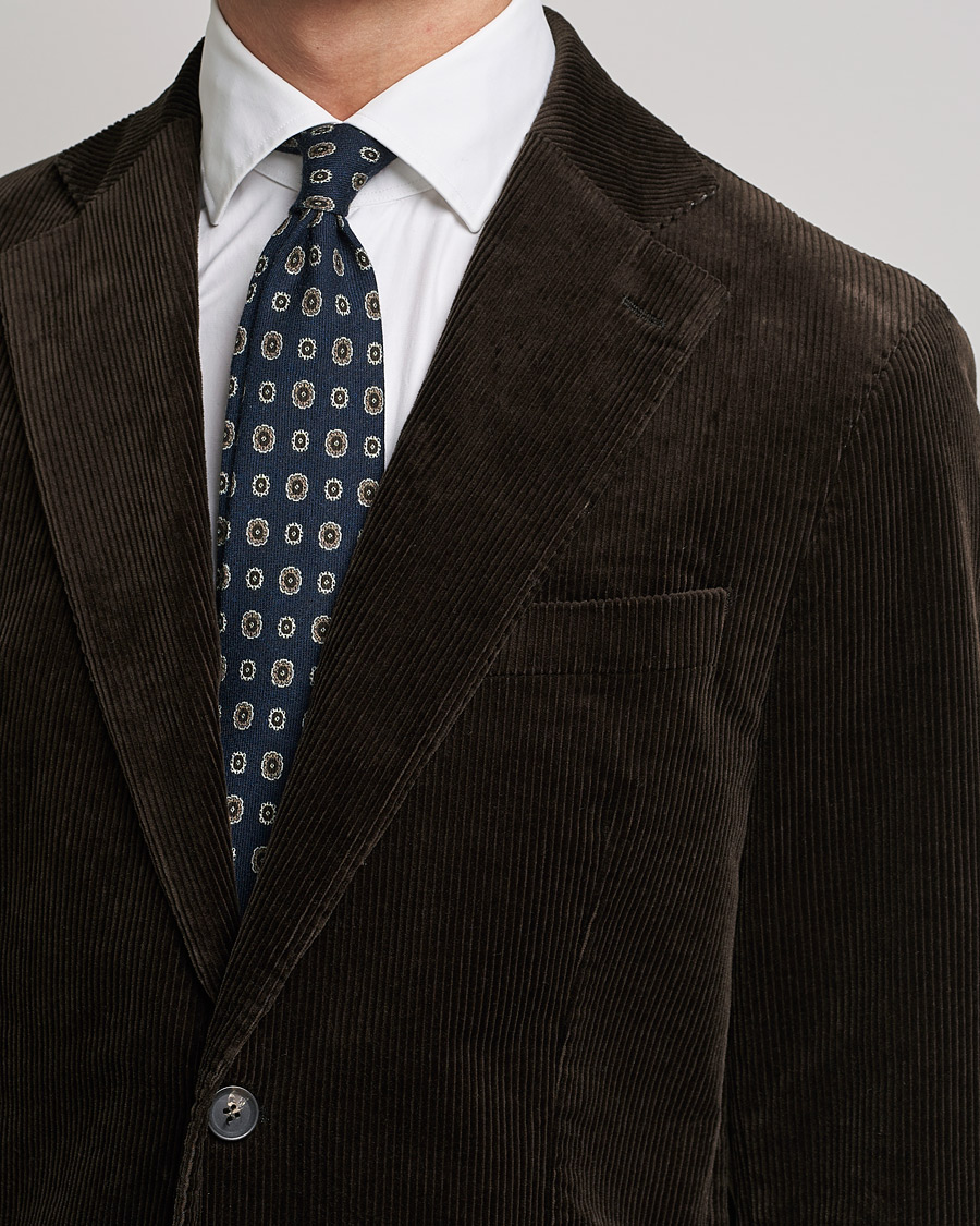 Herre | Dressjakker | Oscar Jacobson | Ferry Soft Cord Blazer Brown