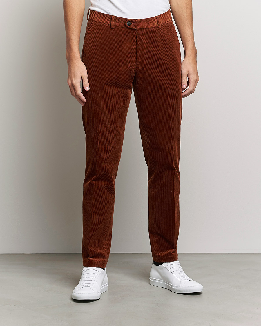 Herre | Bukser | Oscar Jacobson | Denz Corduroy Trousers Orange