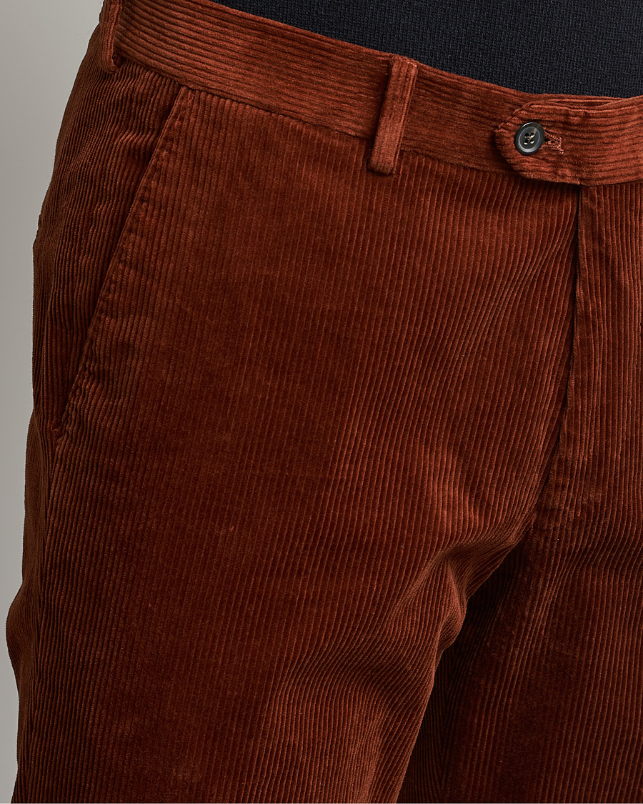 Herre | Bukser | Oscar Jacobson | Denz Corduroy Trousers Orange