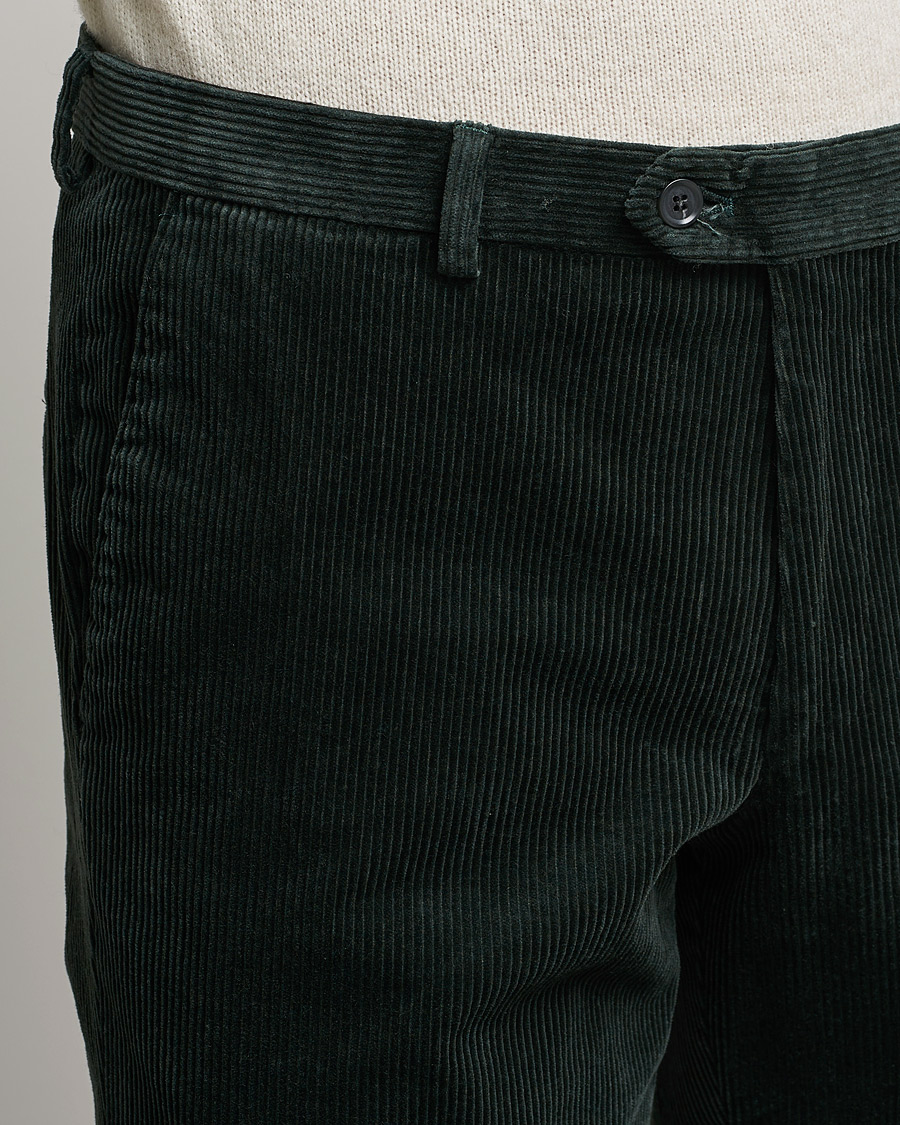 Herre | Bukser | Oscar Jacobson | Denz Corduroy Trousers Bottle Green
