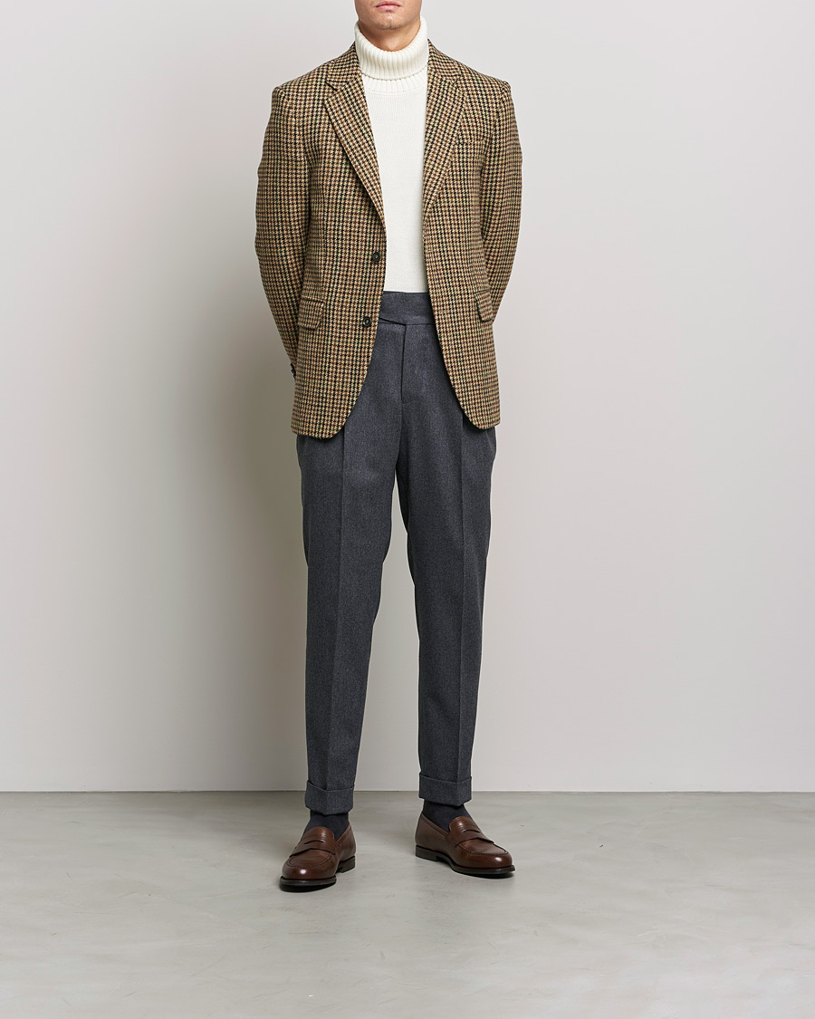 Herre |  | Oscar Jacobson | Gurkha Flannel Trousers Charcoal