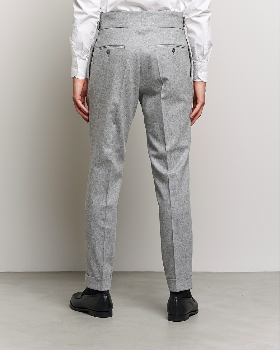 Herre | Bukser | Oscar Jacobson | Gurkha Flannel Trousers Light Grey