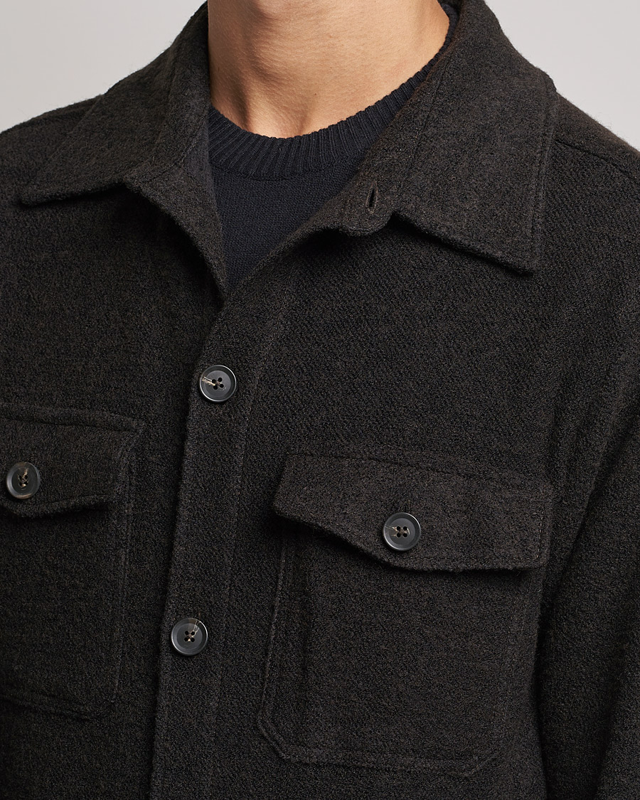 Herre | Skjorter | Oscar Jacobson | Maverick Shirt Jacket Dark Brown