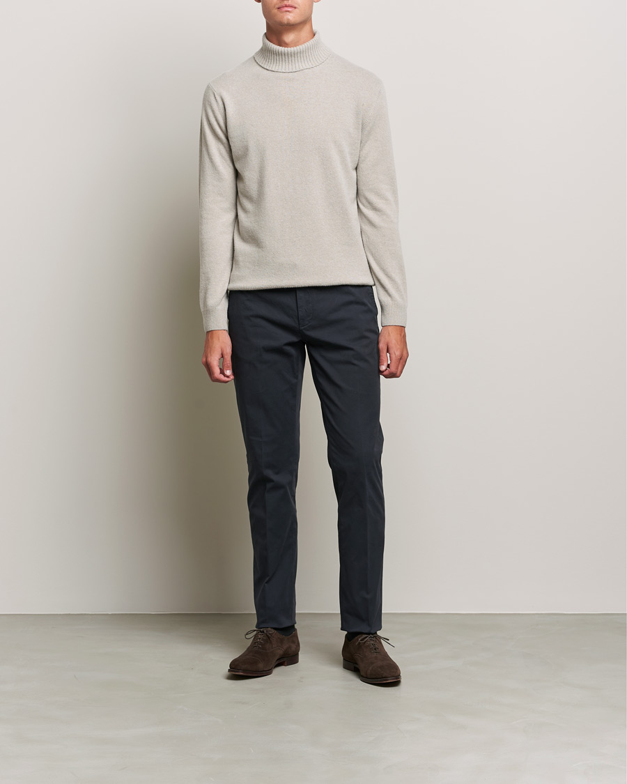 Herre | Gensere | Oscar Jacobson | Salim Wool/Cashmere Rollneck Beige