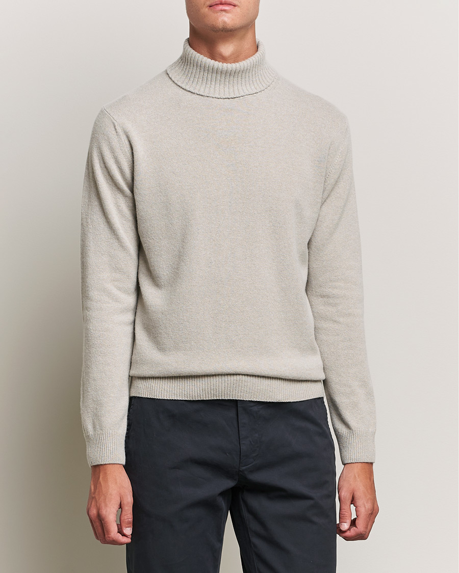 Herre | Gensere | Oscar Jacobson | Salim Wool/Cashmere Rollneck Beige