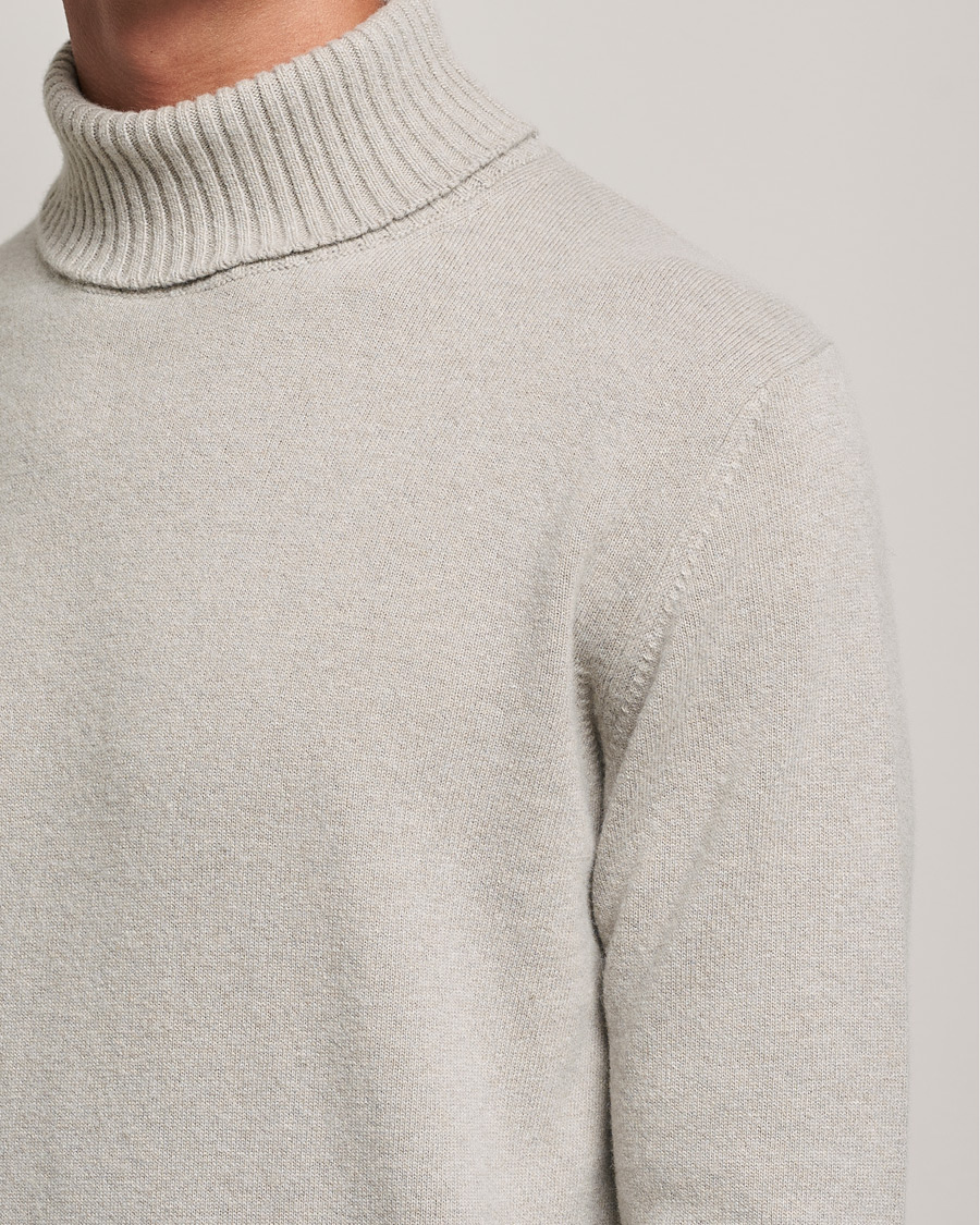 Herre | Gensere | Oscar Jacobson | Salim Wool/Cashmere Rollneck Beige