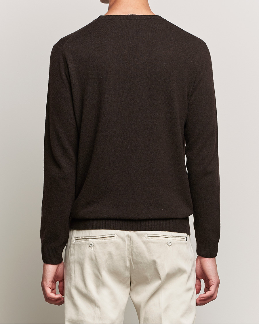 Herre | Gensere | Oscar Jacobson | Valter Wool/Cashmere Round Neck Brown