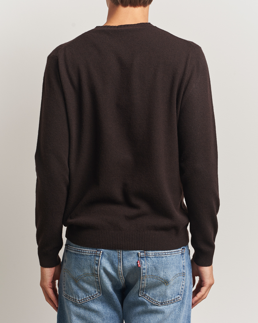 Herre | Gensere | Oscar Jacobson | Valter Wool/Cashmere Round Neck Brown