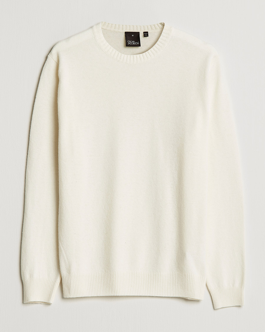 Herre | Gensere | Oscar Jacobson | Valter Wool/Cashmere Round Neck Creme