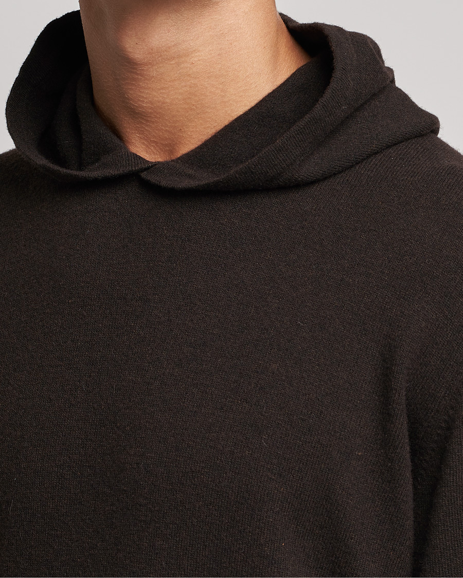 Herre | Gensere | Oscar Jacobson | Pascal Wool/Cashmere Hoodie Brown