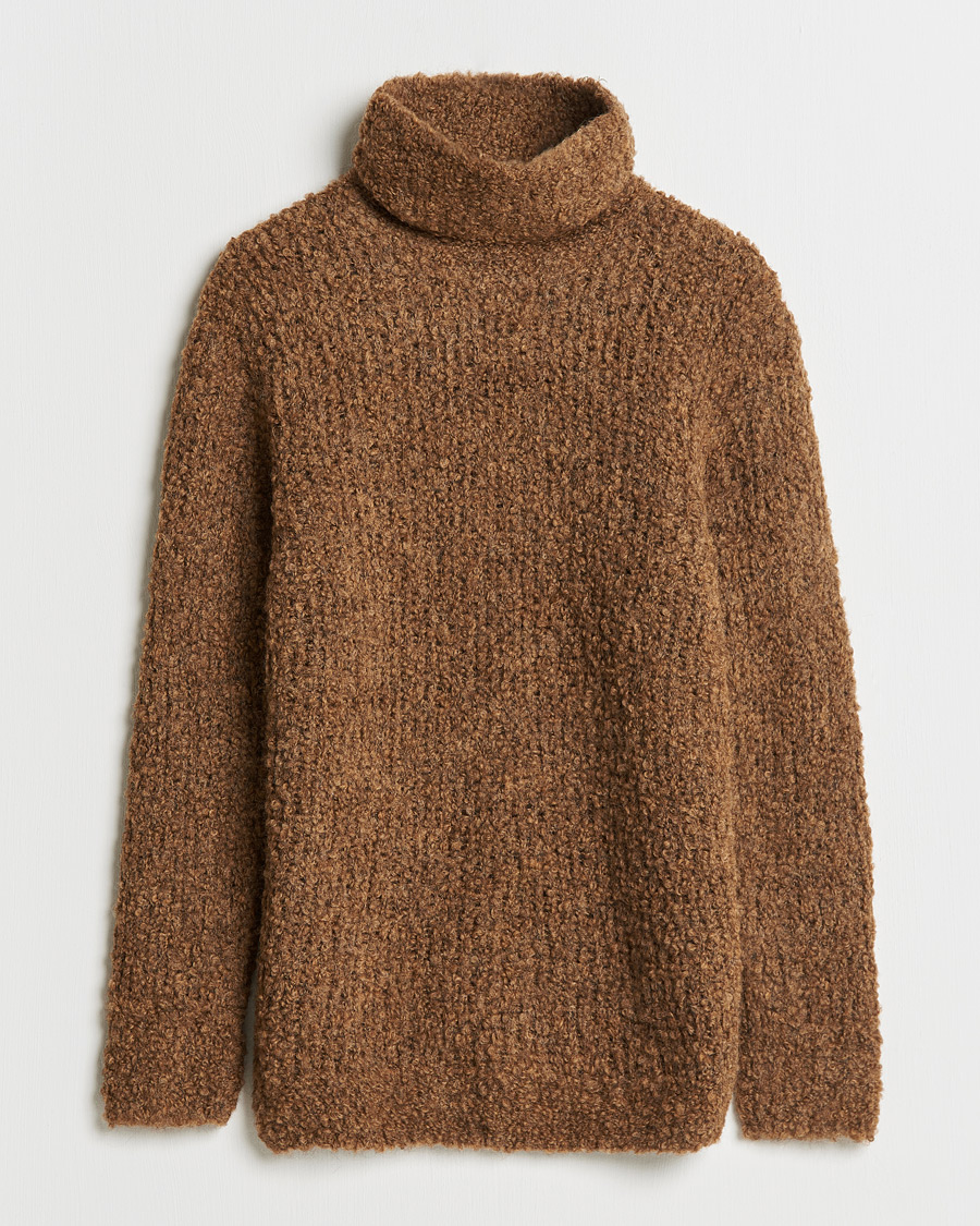 Herre | Gensere | Oscar Jacobson | Krister Wool/Alpaca Rollneck Dark Brown