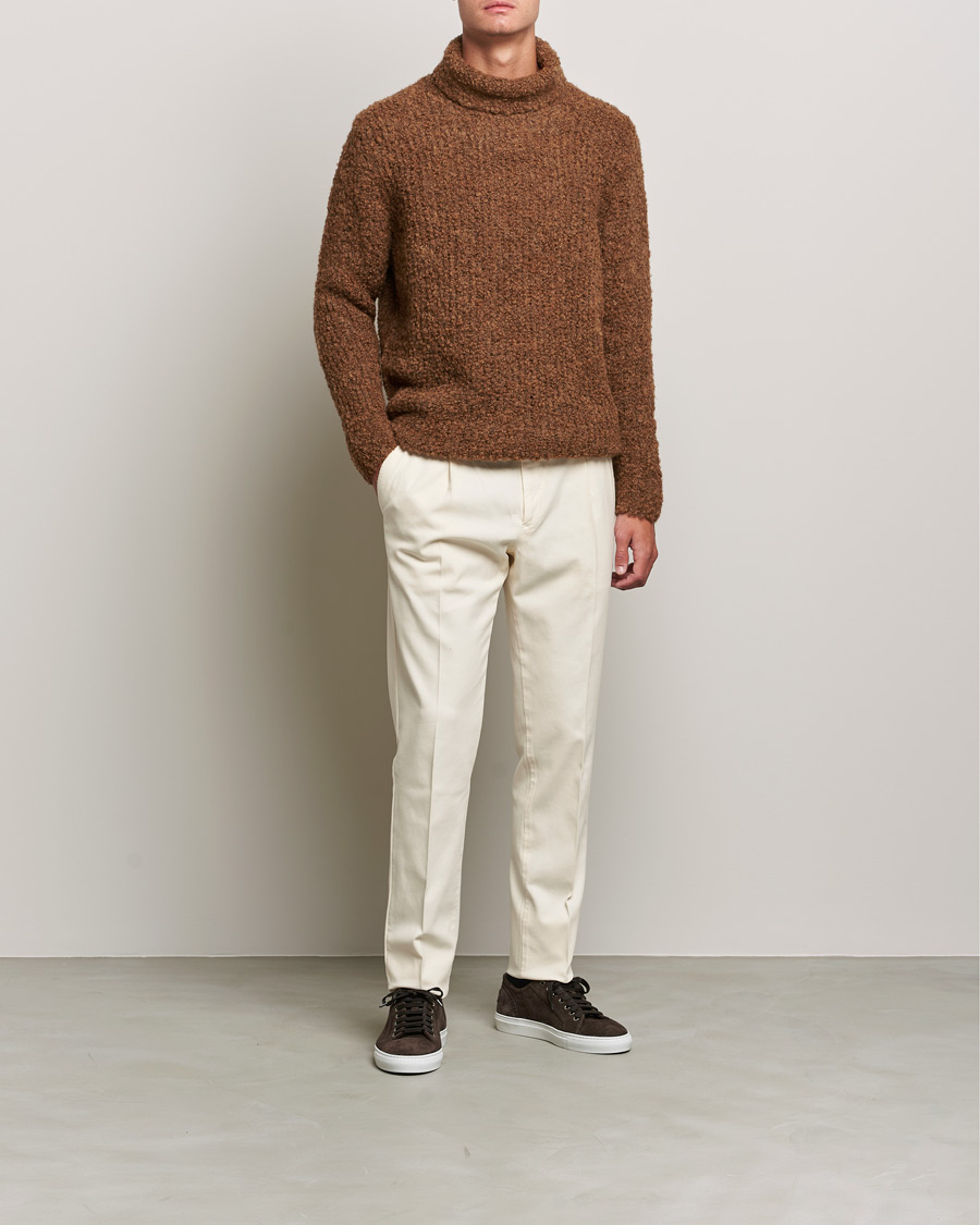 Herre | Gensere | Oscar Jacobson | Krister Wool/Alpaca Rollneck Dark Brown