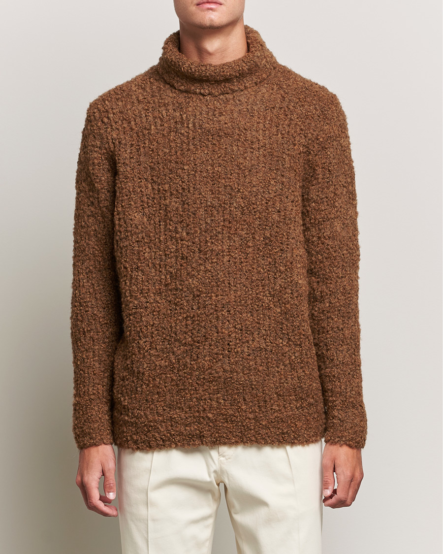 Herre | Gensere | Oscar Jacobson | Krister Wool/Alpaca Rollneck Dark Brown