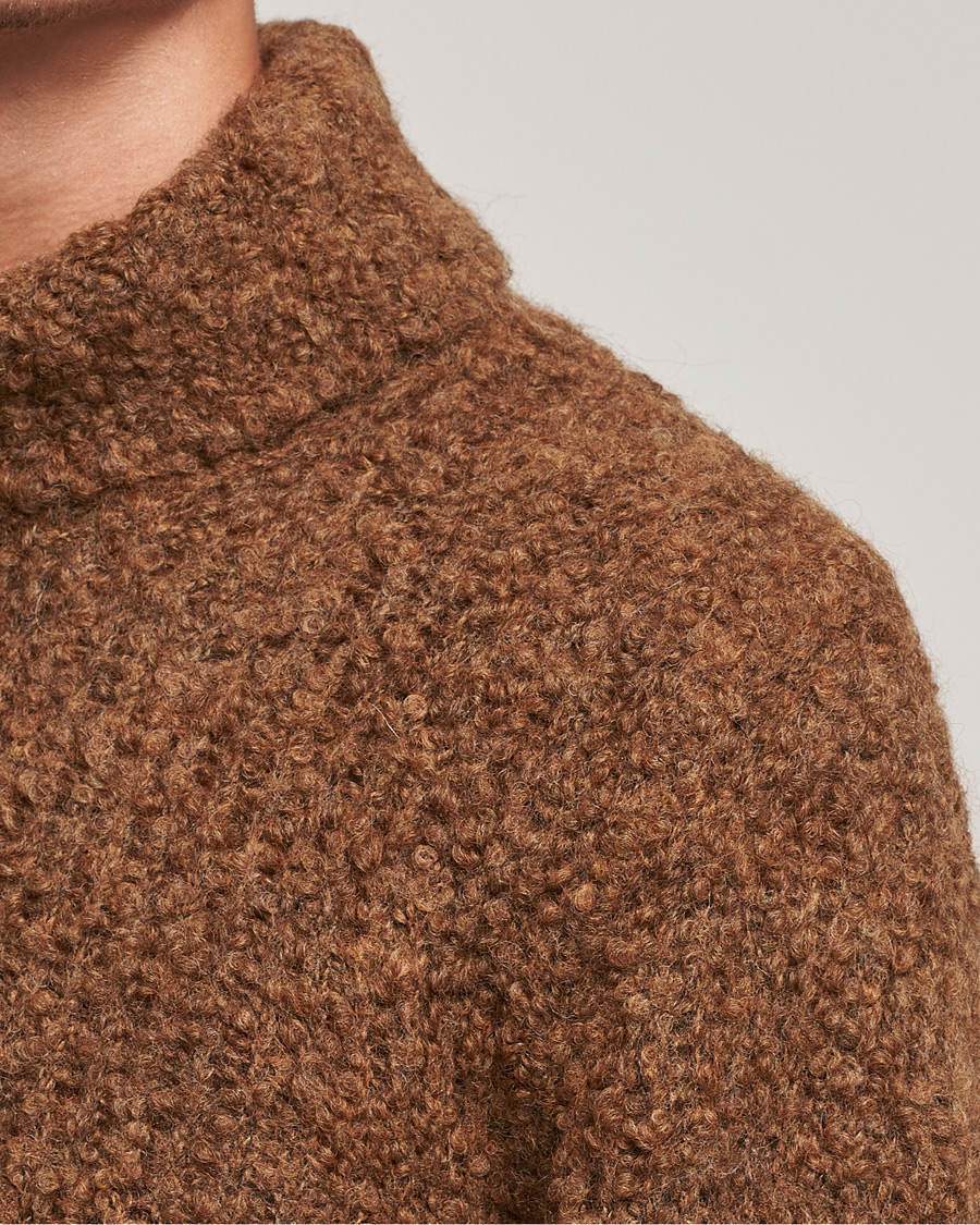 Herre | Gensere | Oscar Jacobson | Krister Wool/Alpaca Rollneck Dark Brown