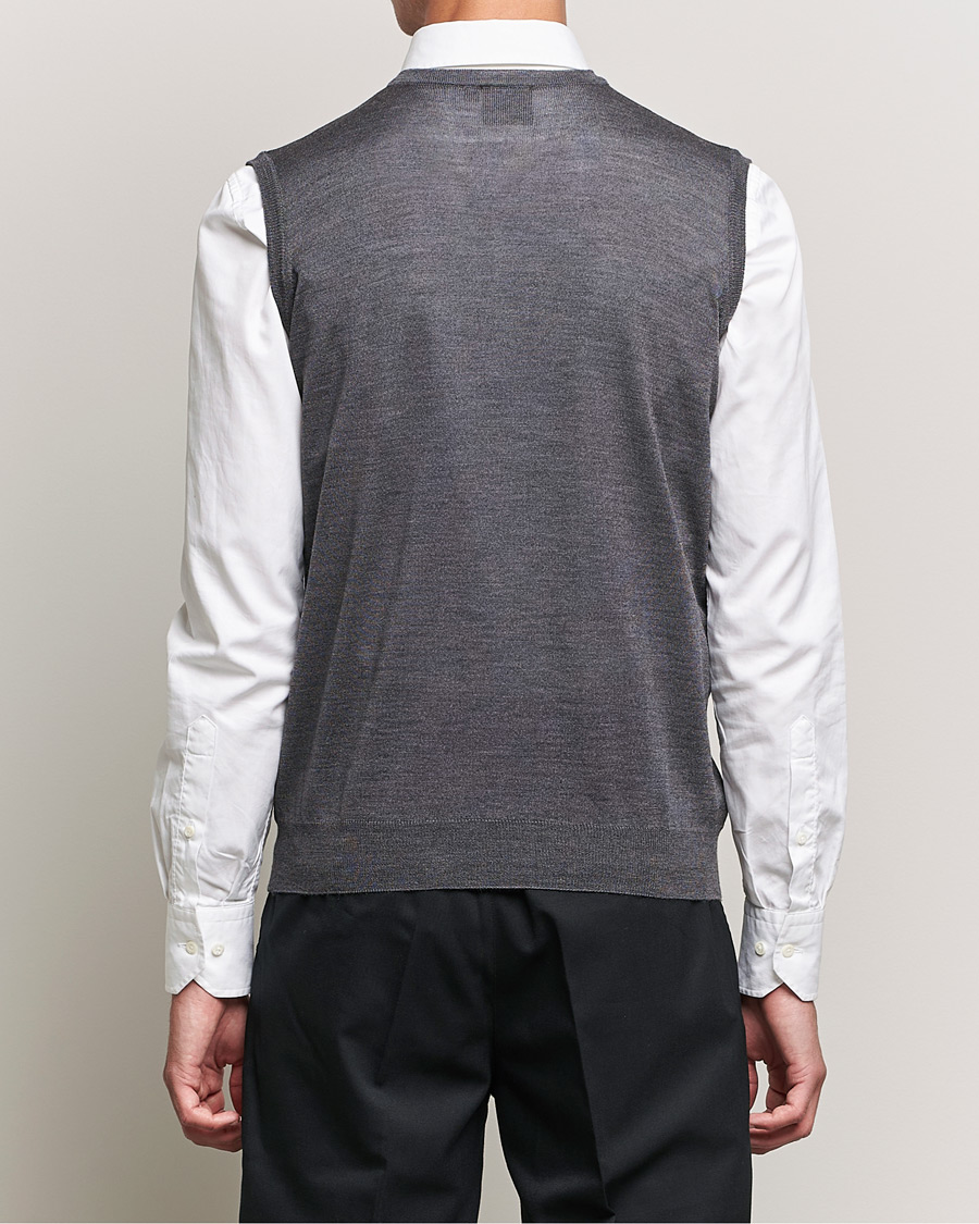 Herre | Gensere | Oscar Jacobson | Roger Extrafine Merino Vest Grey