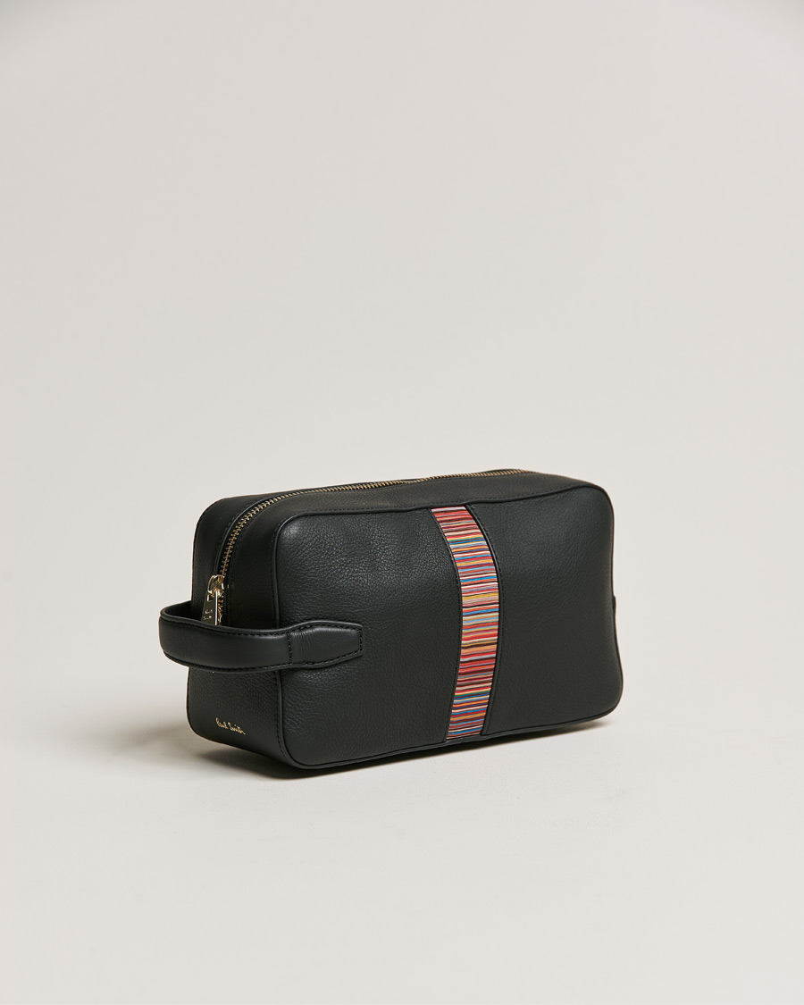 Herre |  | Paul Smith | Leather Stripe Washbag Black